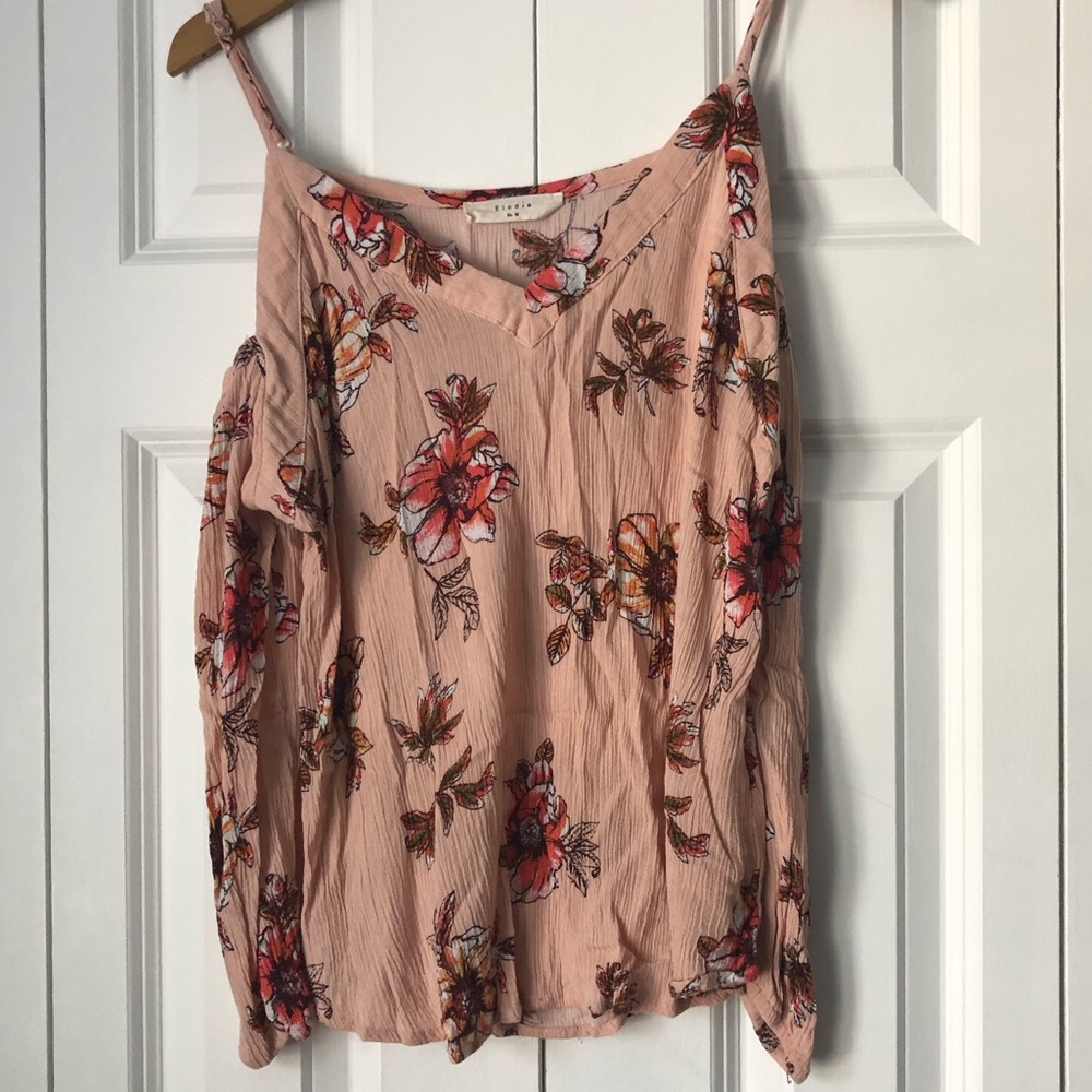 Floral cold shoulder long sleeve